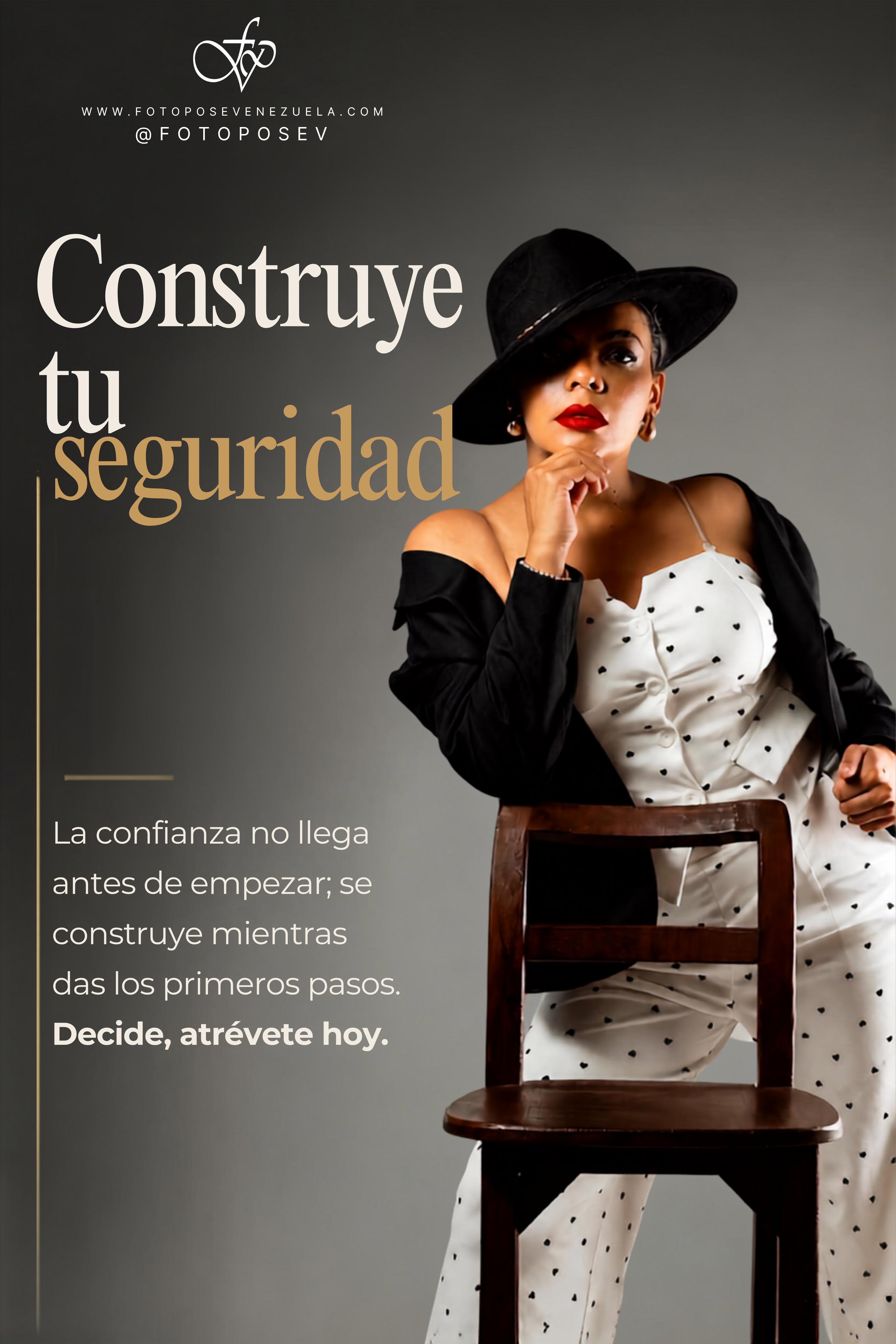Construye tu seguridad - Modelo profesional en pasarela Foto Pose Venezuela