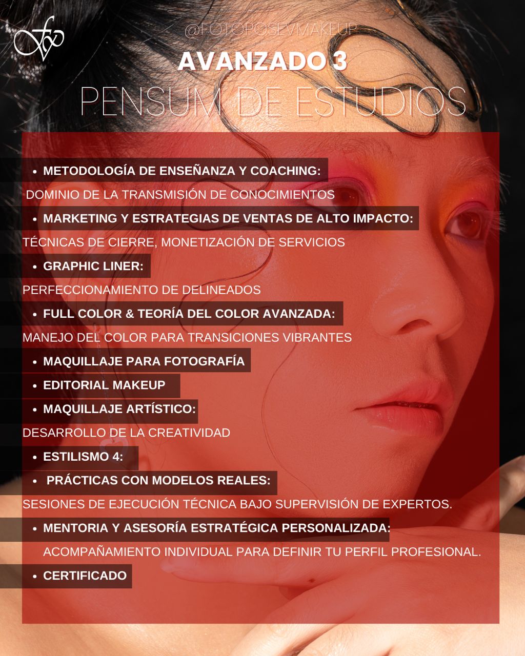 Maquillaje Avanzado 3 (Máster Artístico / Coaching)