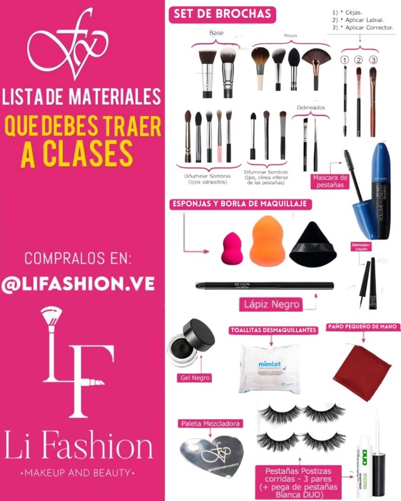 Materiales de maquillaje profesional disponibles en salón Foto Pose Santa Mónica