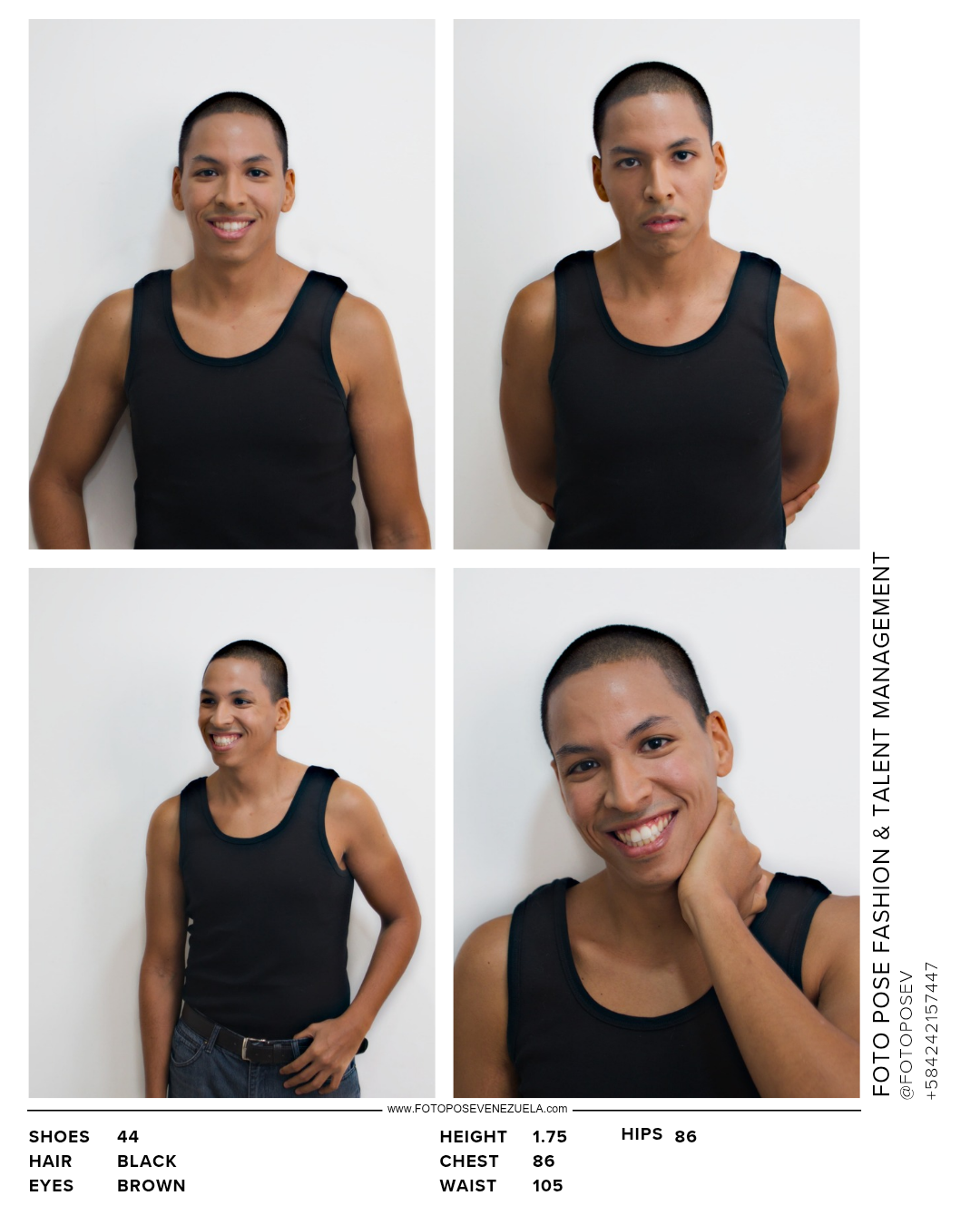 Jorge Álvarez look streetwear y porte masculino contemporáneo en Foto Pose Venezuela