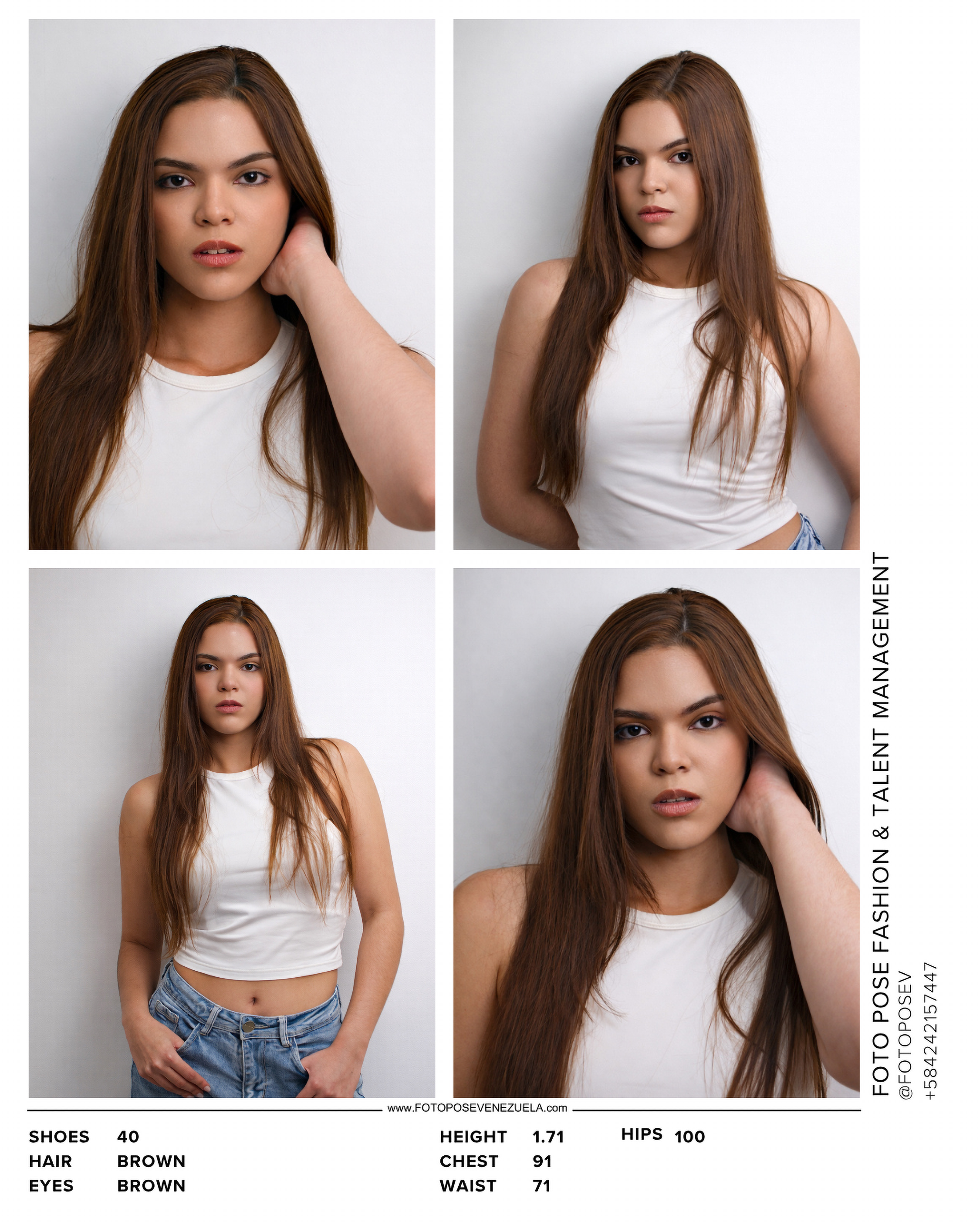 Sophia Valentina Herrera Machado pose editorial Foto Pose Venezuela
